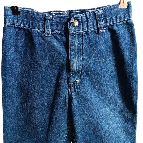 10 22x23 Vintage 1980's Girls Jeans GREEN APPLES Embroidered Disco Pocket DENIM - Picture 3 of 6